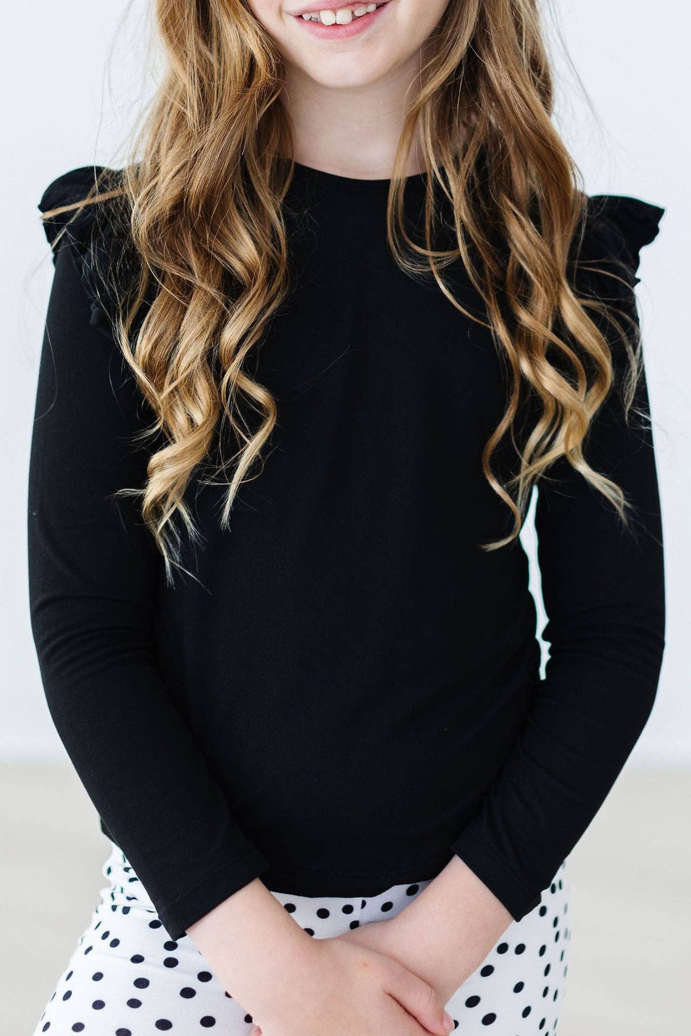 Black Ruffle Tee