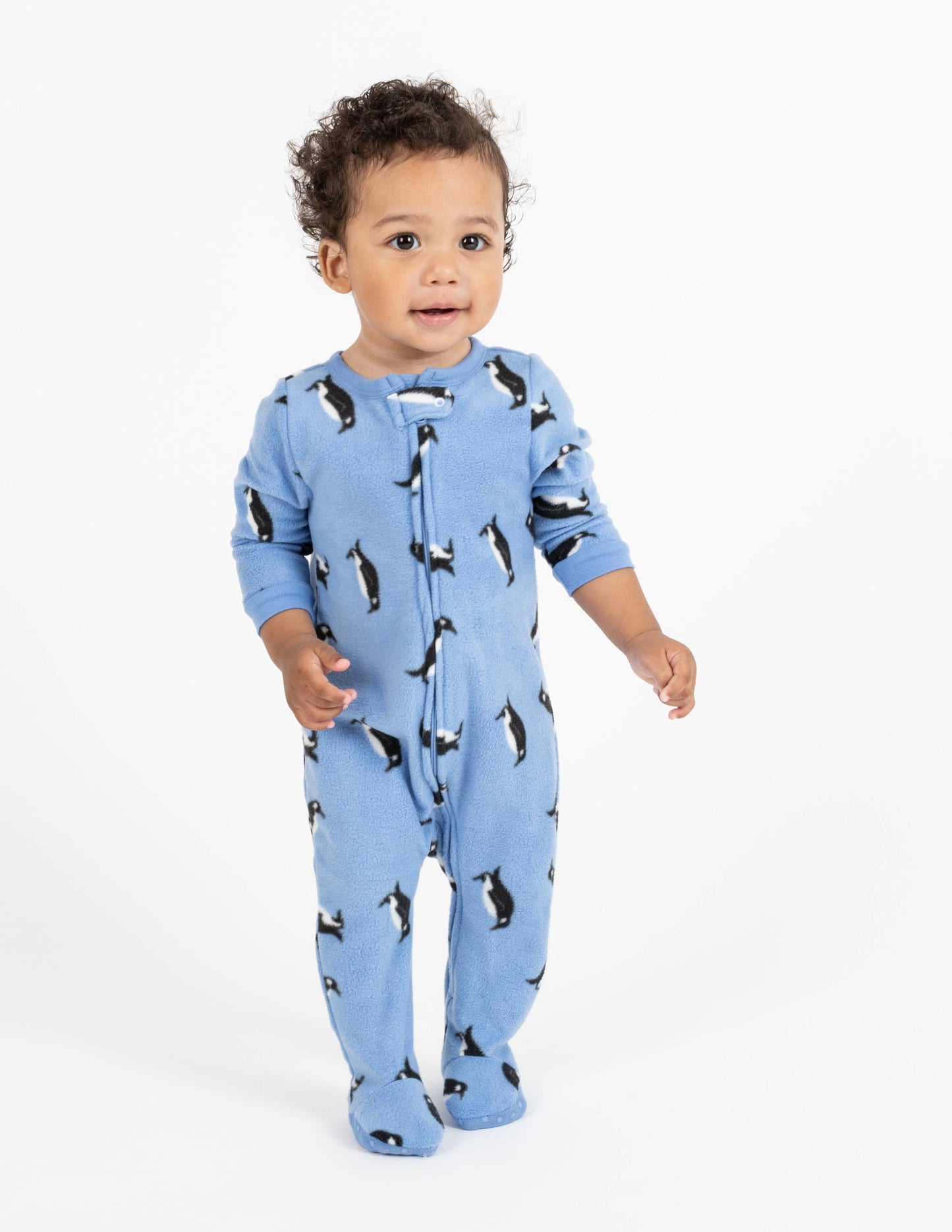 Kids Footed Fleece Pajama Penguin