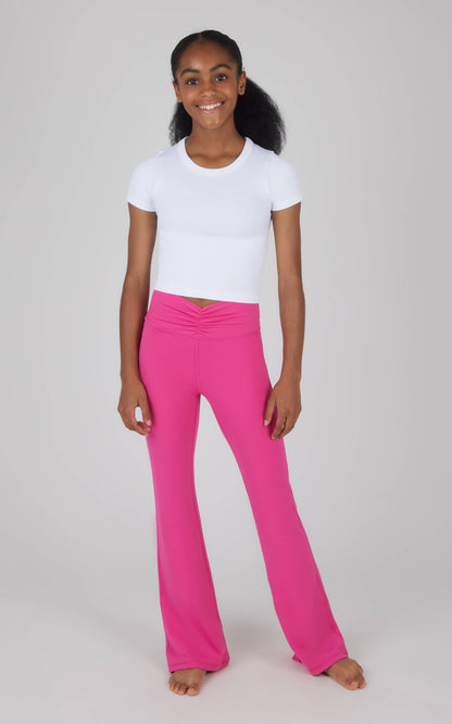 Girls Lux Everyday Waist Band Ruching Flared Pant