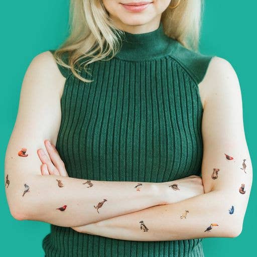 Mini Animal Kingdom Tattoo Pair