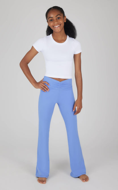 Girls Lux Everyday Waist Band Ruching Flared Pant