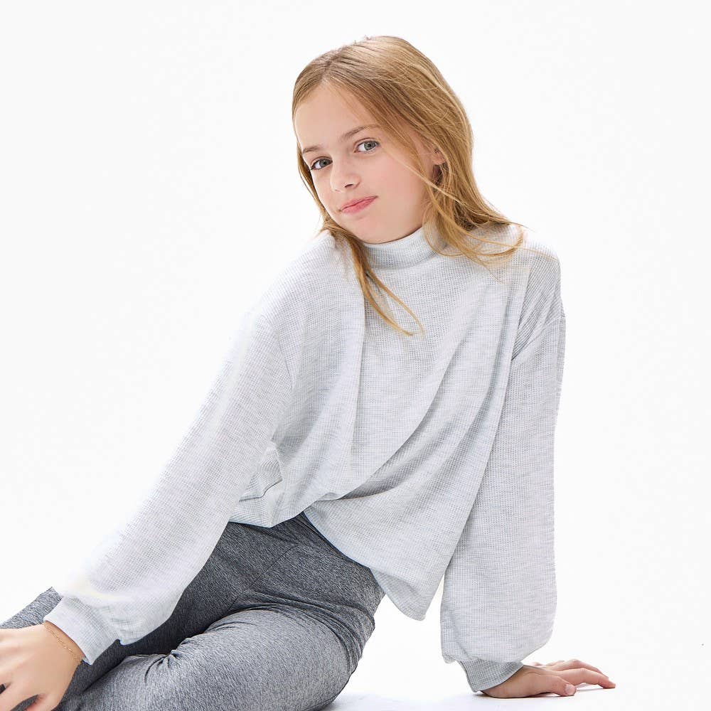 Thermal Knit Mock Neck Sweater