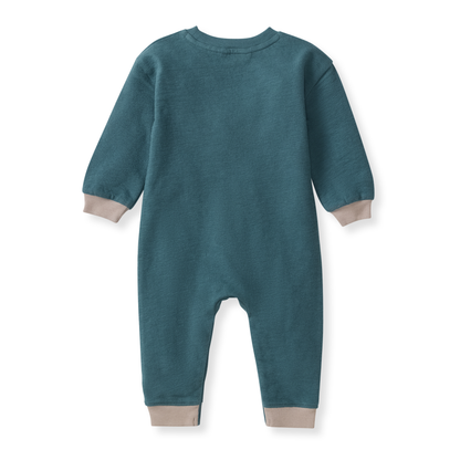 Textured Knit Baby Boy Jumpsuit