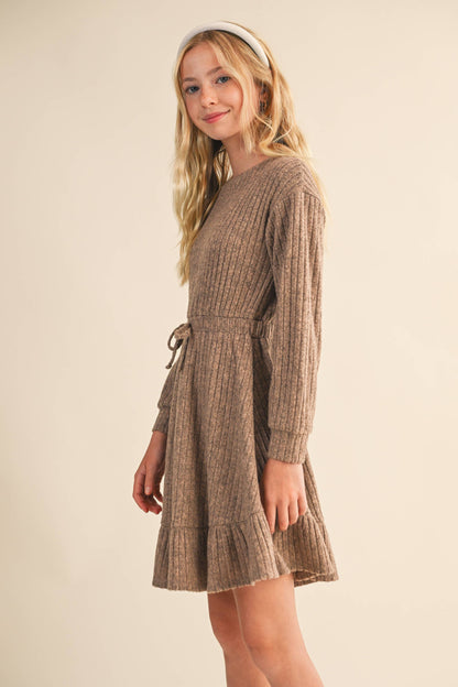 TWEEN KIDS GIRLS HACCI LONG SLEEVE DRESS
