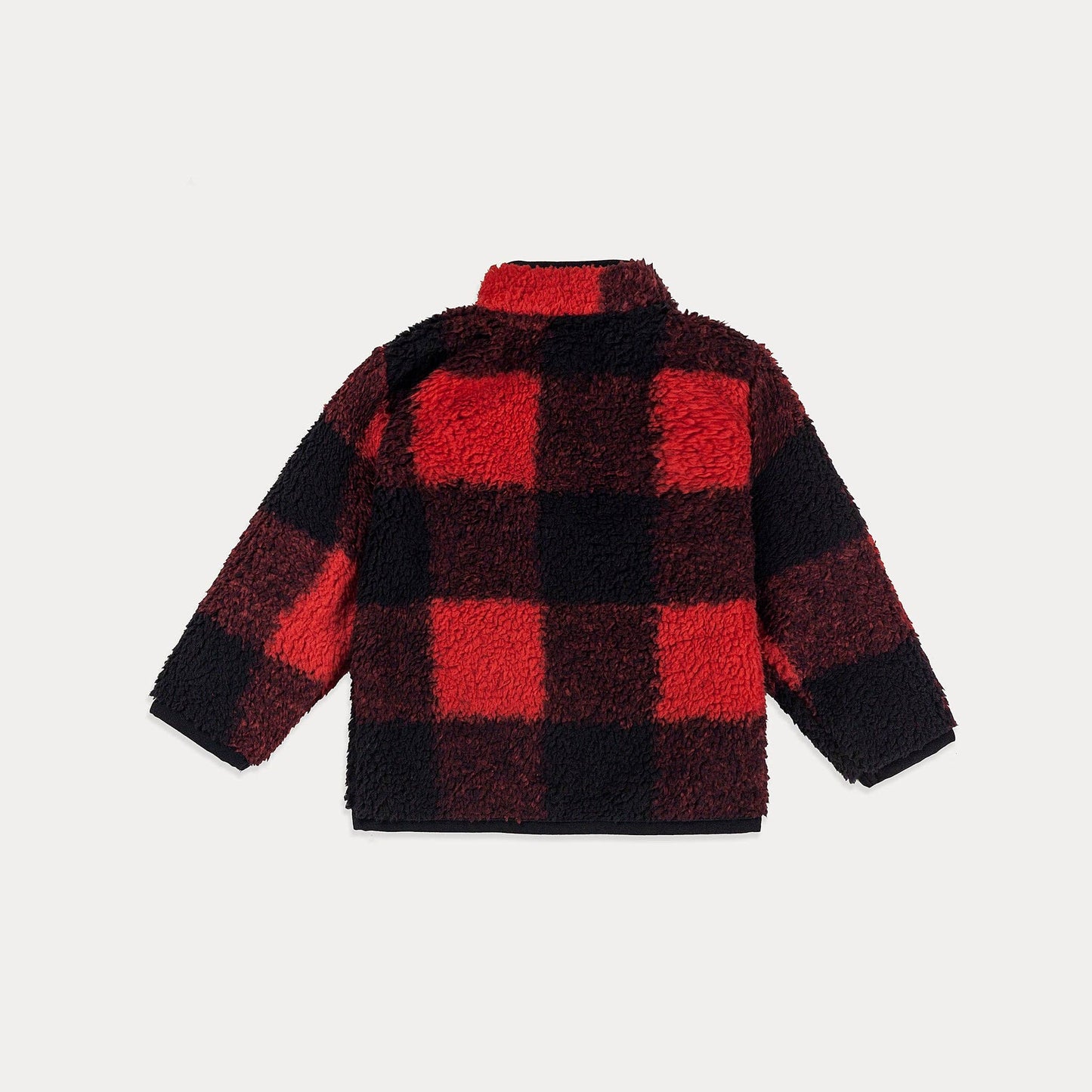 Red Plaid Sherpa Fleece Baby Zip Up Jacket