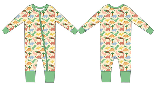 Dino Bamboo Zippy Pajamas