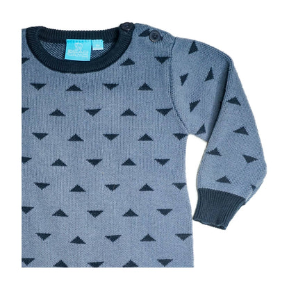 Pyramid Pattern Sweater Romper
