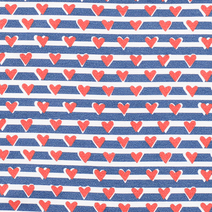 Sailor Hearts Zip Baby Onesie
