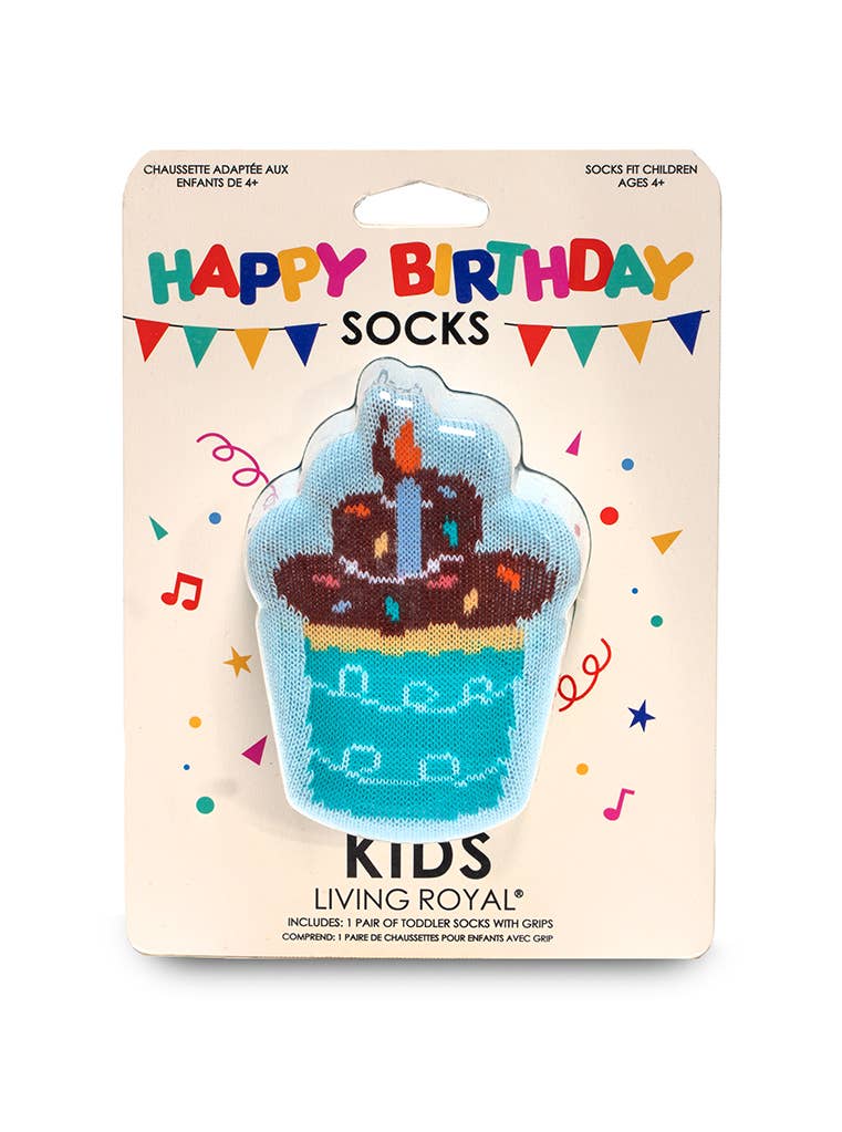 Happy Birthday Cupcake Socks