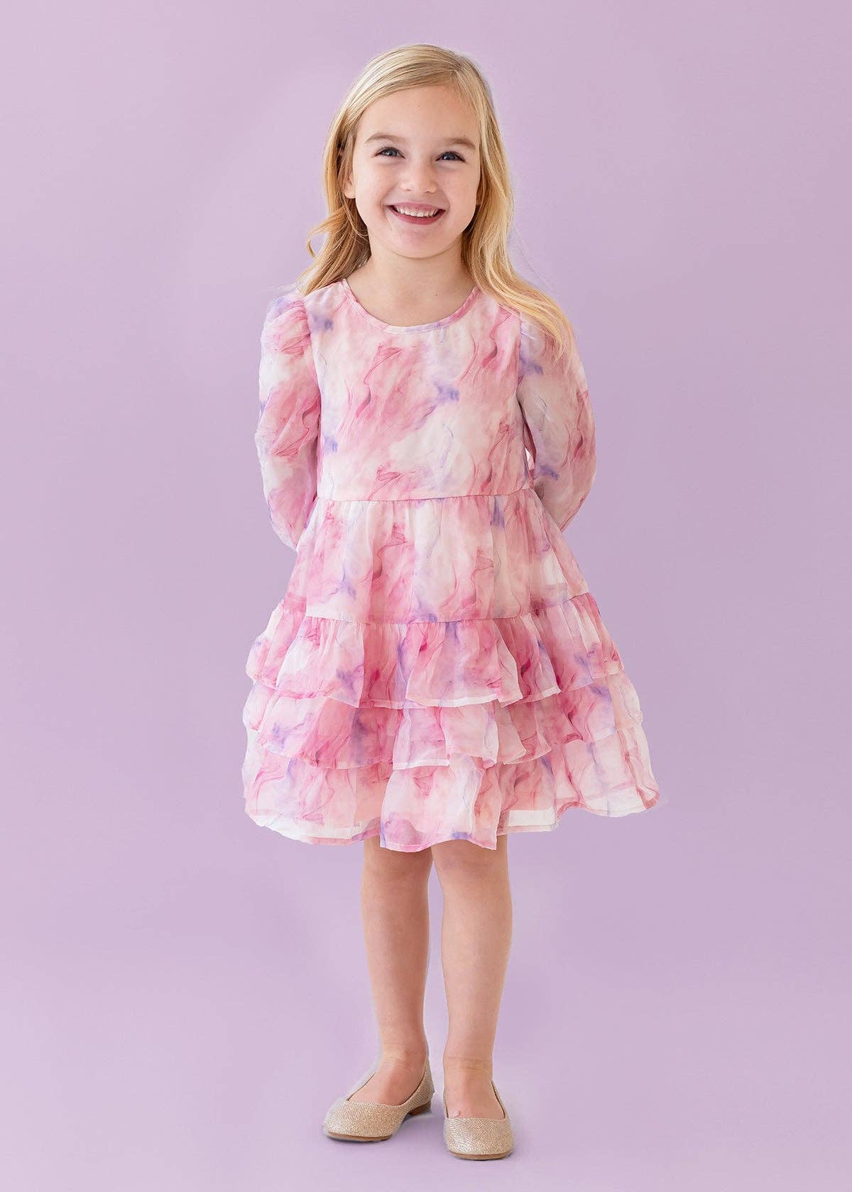 Berry Swirl Watercolor Dress