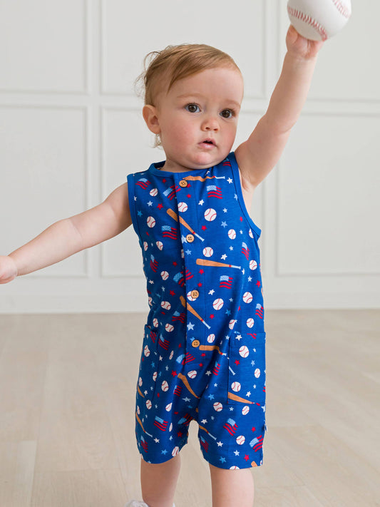 Baby Boys Play Ball Pocket Romper