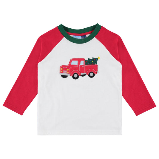 Christmas Truck Baseball Tee