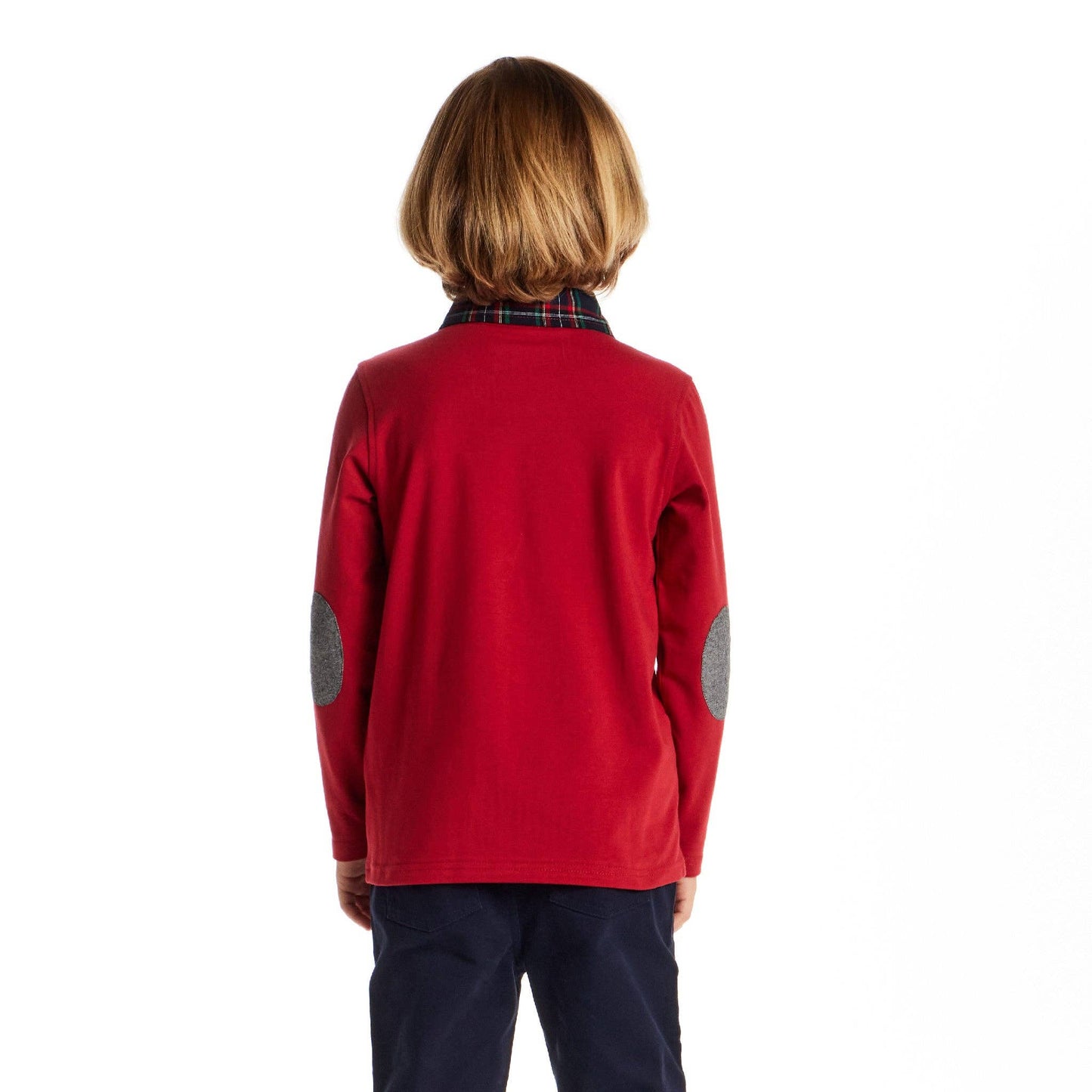 Kids Polo & Twill Pant Holiday Set | Red