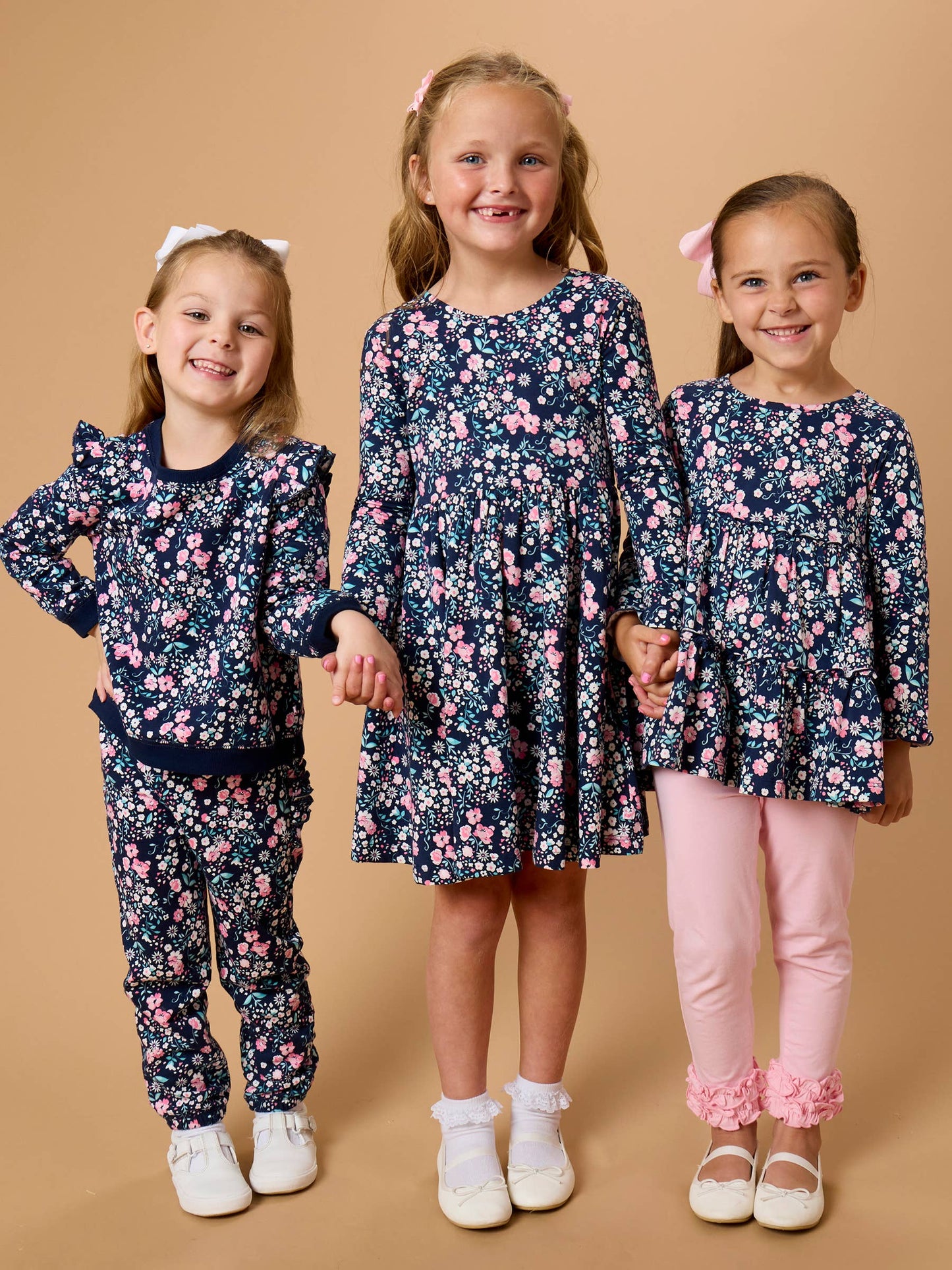 Girls Moonlit Meadow Knit Ruffle Tiered Tunic Top