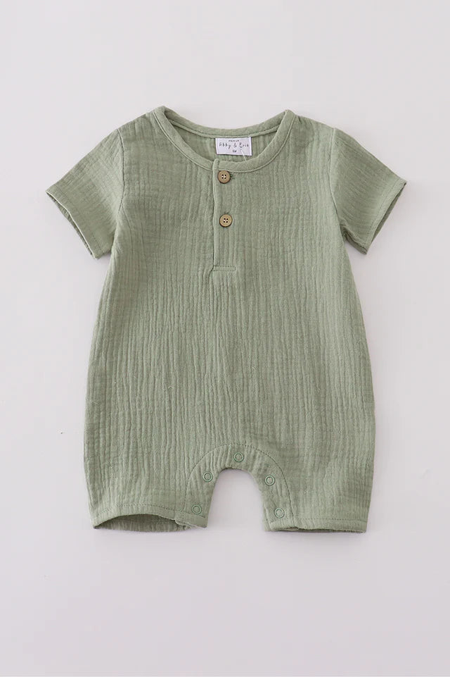 Premium Muslin Sage Romper