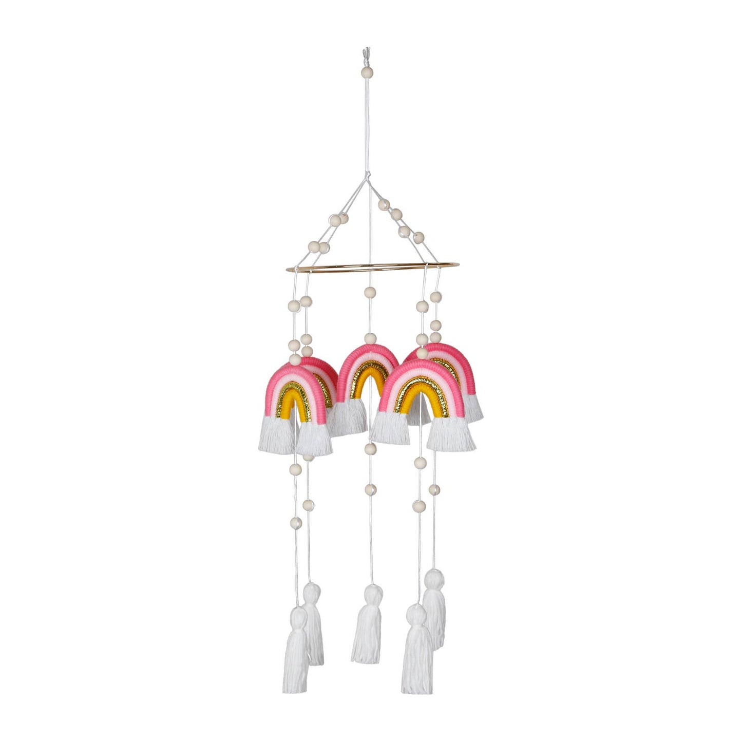 Handmade Rainbow Hanging Baby Crib Mobile For Nursery Room