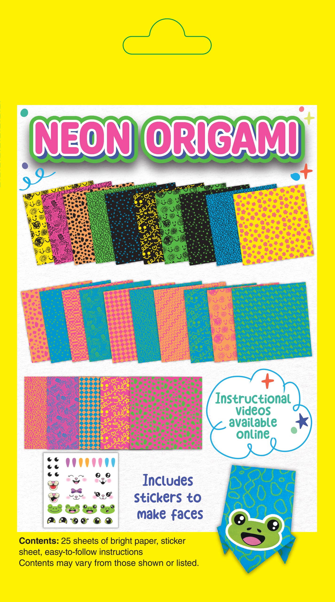 Neon Origami Mini Kit - DIY Craft for Kids