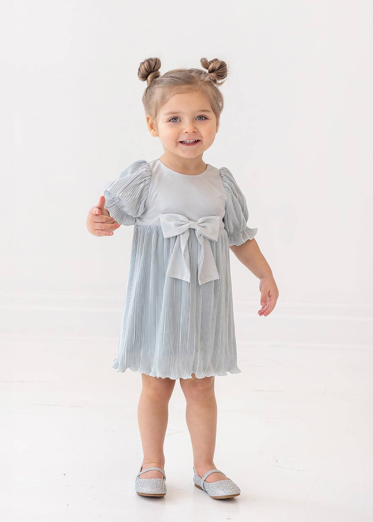 Wintermelon Pleated Bow Dress