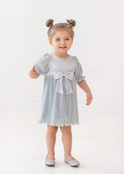 Wintermelon Pleated Bow Dress