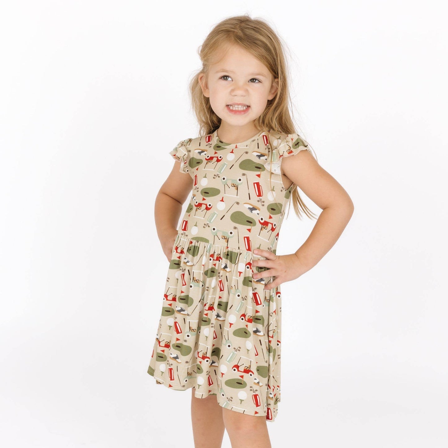 Tee Time Golf Short Sleeve Twirl Dress