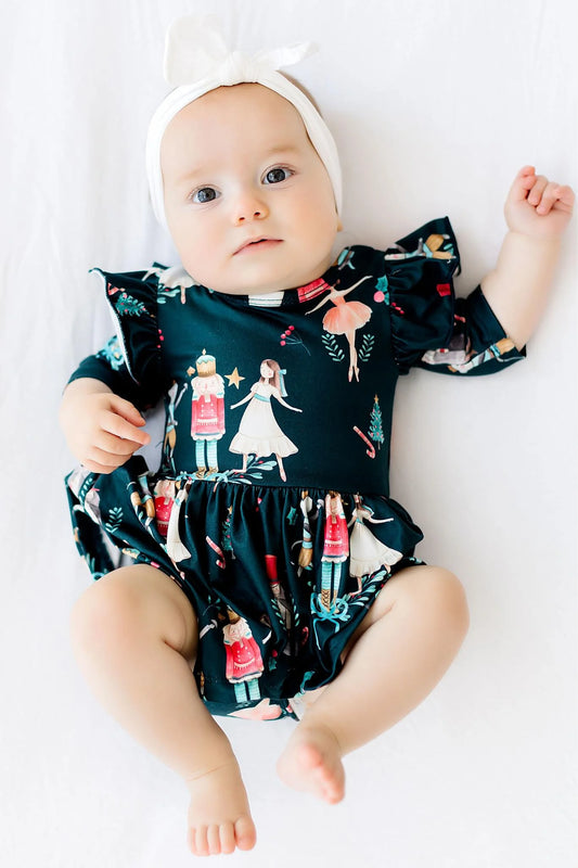 Christmas Ballet 3/4 Sleeve Twirl Bodysuit