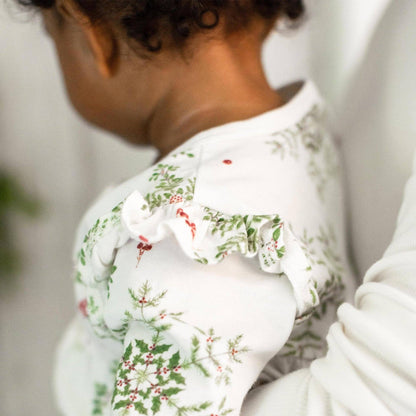 Holiday Snowflakes Baby Girl Jumpsuit