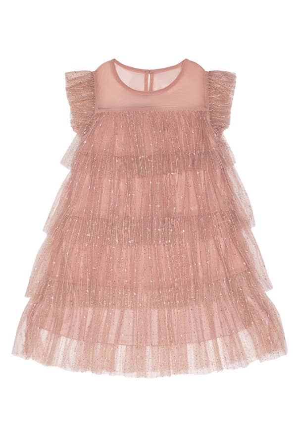 MESH TIERED DRESS