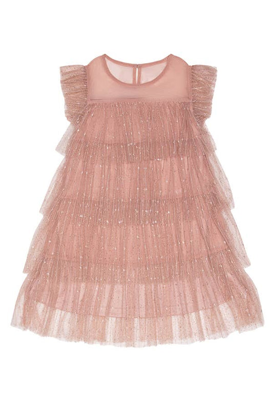MESH TIERED DRESS