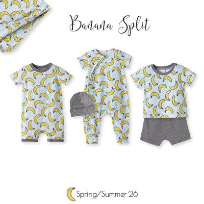 Banana Split Soft Bamboo Shorty Romper