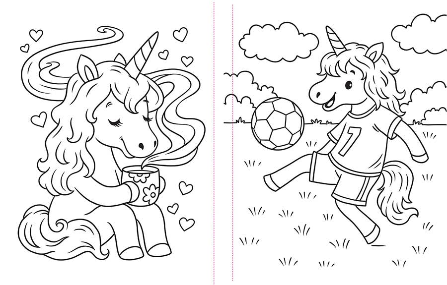 Totally Awesome Unicorn Coloring Book with Stickers