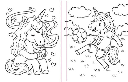 Totally Awesome Unicorn Coloring Book with Stickers