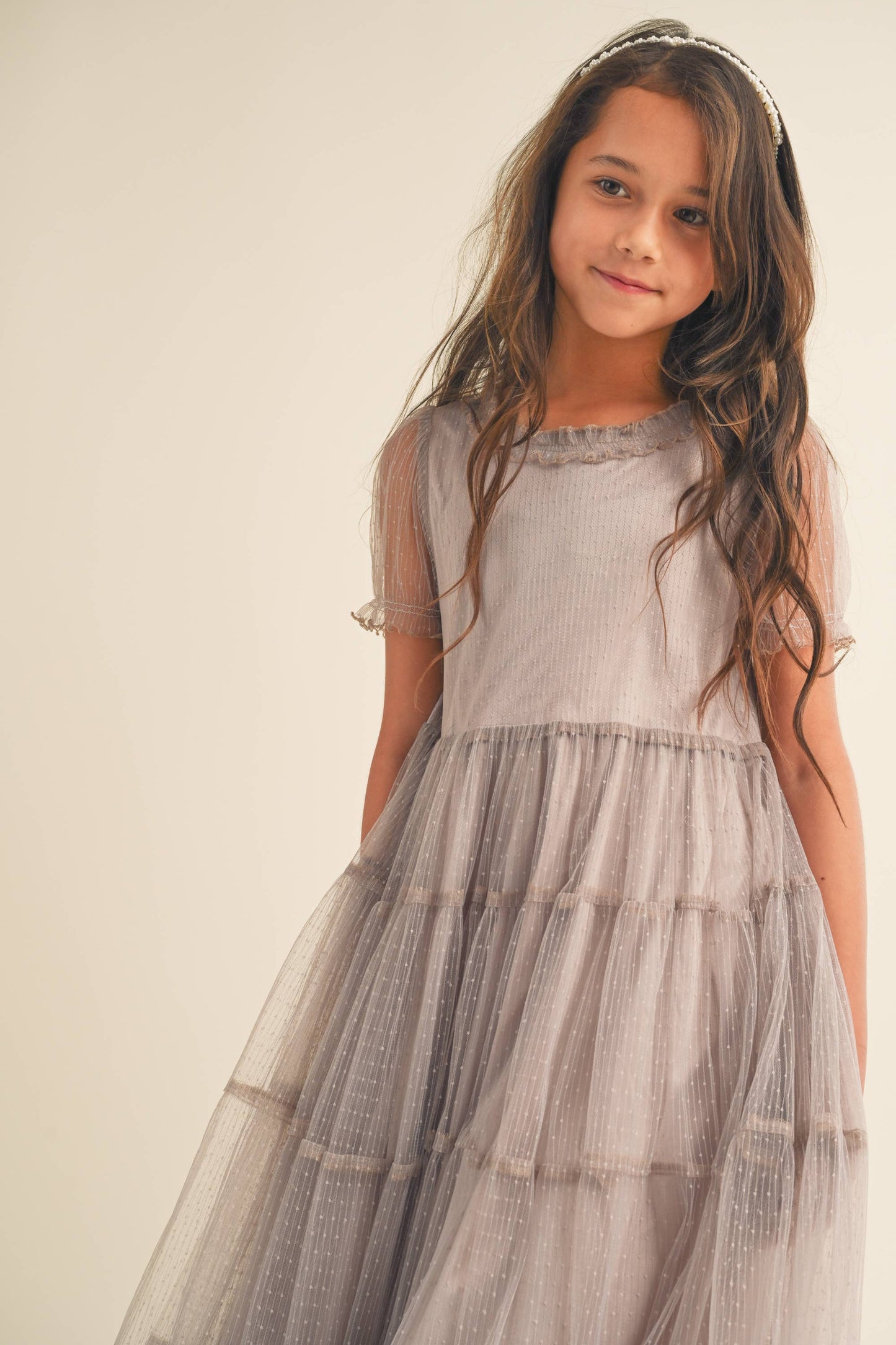 Puff Sleeve Tiered Midi Dress