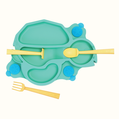 Turtle Training Plate and Utensils