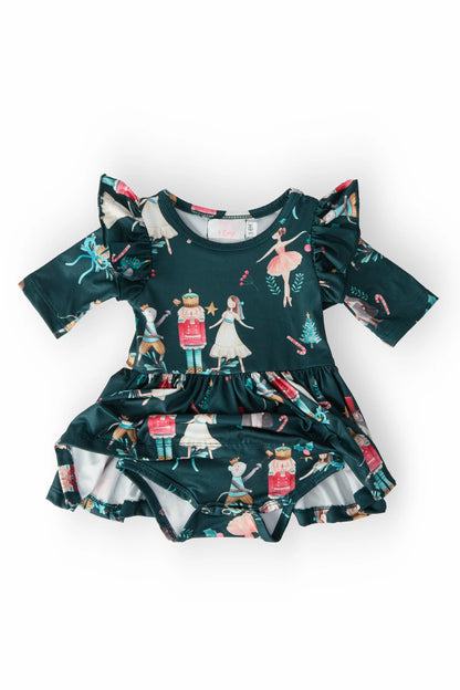 Christmas Ballet 3/4 Sleeve Twirl Bodysuit