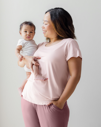 Everyday Maternity & Nursing T-shirt | Dusty Pink