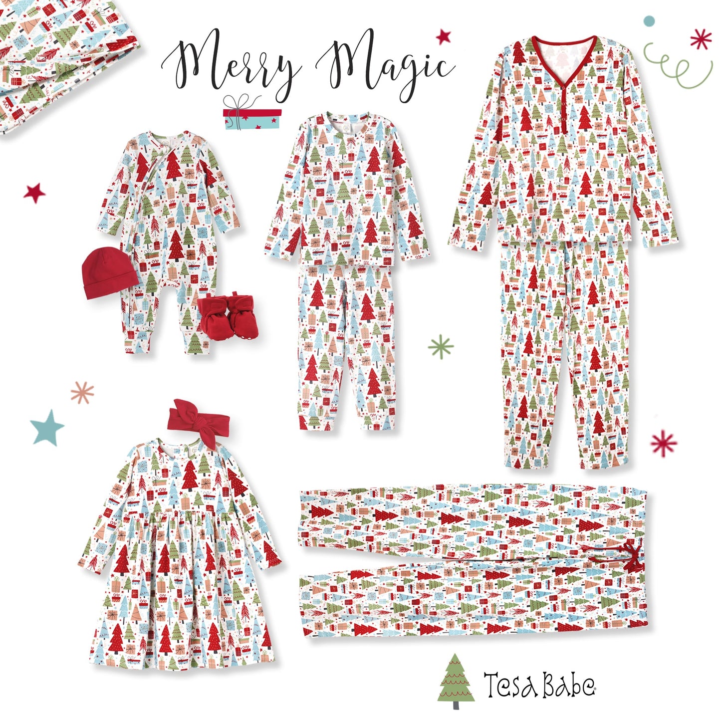 Christmas Merry Women's Bamboo Pajama Set - Family Matching
