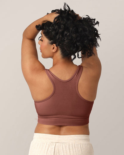 French Terry Racerback Nursing & Sleep Bra | Redwood