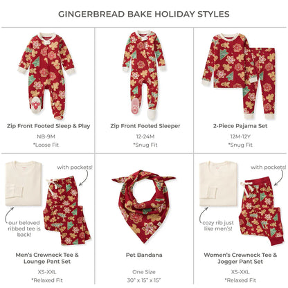 Gingerbread Two Piece PJs