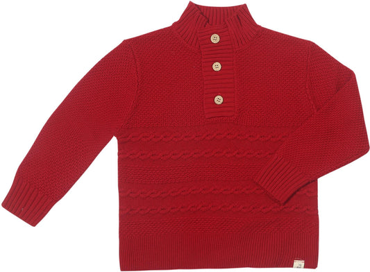 Red Cable Sweater