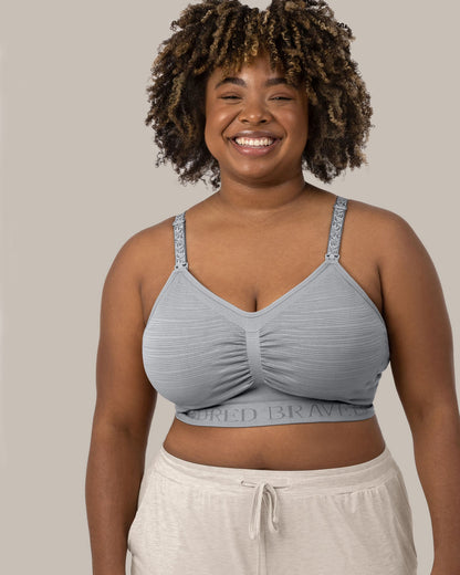Sublime® Hands-Free Pumping & Nursing Bra | Grey