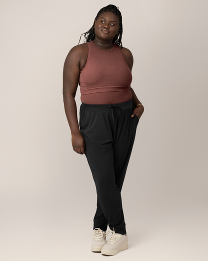 Ribbed Bamboo Racerback Nursing Tank | Redwood