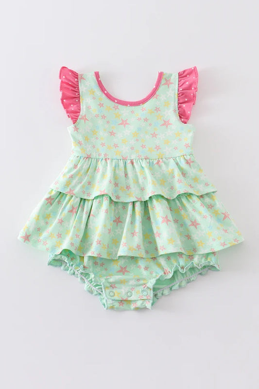 Star Print Ruffle Bubble