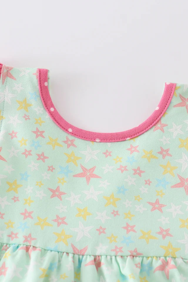 Star Print Ruffle Bubble