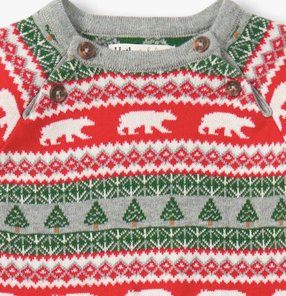 Polar Bear Fair Isle Sweater Romper