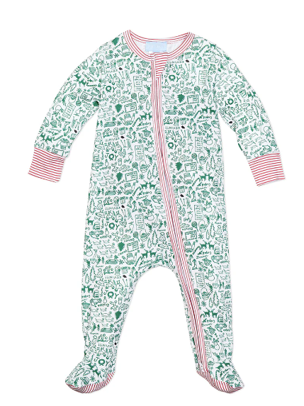 Joy Street North Pole zip Baby Onesie