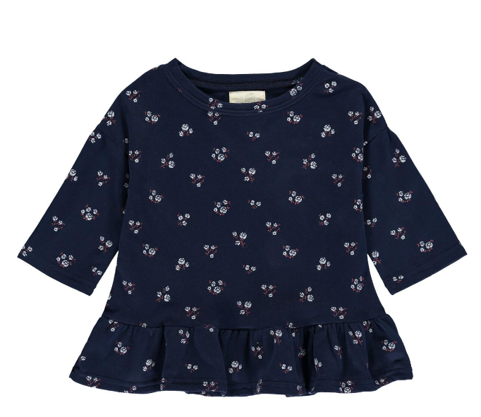 Elaina Blouse, Navy Floral