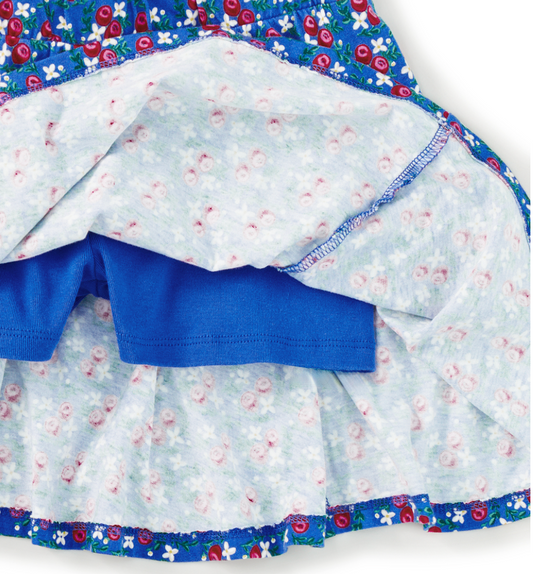 Twirl Skort- Flamenco Fan Rose