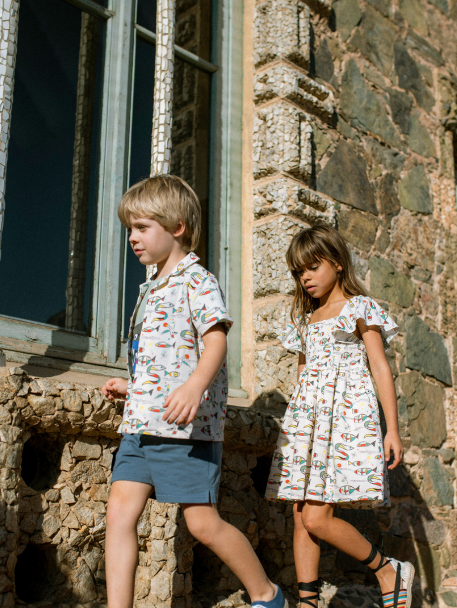 Printed Camp Shirt- Mar de Miro