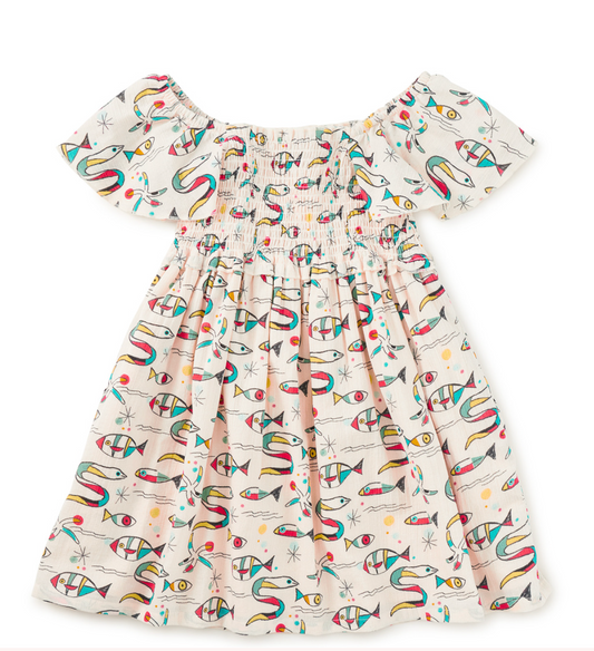 Flutter Sleeve Dress- Mar de Miro