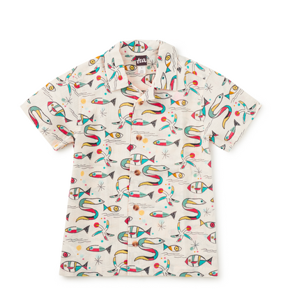 Printed Camp Shirt- Mar de Miro